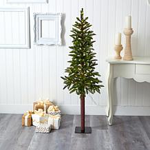 Nearly Natural 5 Ft. Christmas Tree with 100 Clear Microdot LED Lights