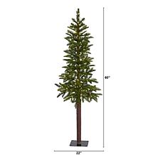 Nearly Natural 5 Ft. Christmas Tree with 100 Clear Microdot LED Lights