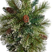 Nearly Natural 5 Ft. Pre-lit Decorated Lamp Post with 50 LED Lights