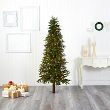 Nearly Natural 6' Fir Artificial Christmas Tree with 250 Color LEDs