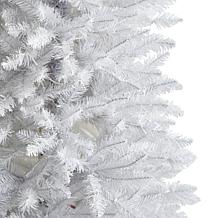 Nearly Natural 6’ Slim White  Christmas Tree with 250 Lights