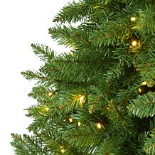 Nearly Natural 6.5 Ft. Fir Christmas Tree with 350 Clear LED Lights