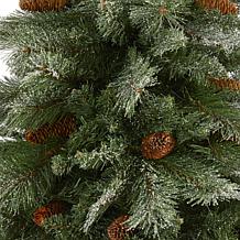 Nearly Natural 7 Ft. Artificial Snowed French Alps Christmas Tree