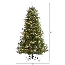 Nearly Natural 7’ Snowed Grand Teton Artificial Tree with 500 Lights