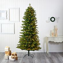 Nearly Natural 8’ Belgium Fir Artificial Christmas Tree with 650 LEDs