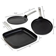 Neo 9-piece Cast Iron Cookware with Silicone Spatulas Set