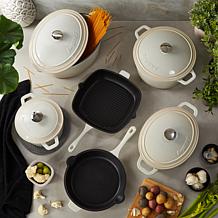 Neo Enameled Cast Iron 11" Round Dutch Oven 7qt, Meringue