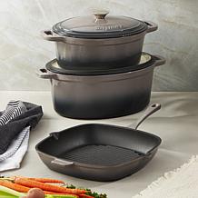 Neo Enameled Cast Iron 11.5" Oval Dutch Oven 5qt, Oyster