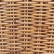 Neola Tropical Rattan Bar Stool 18"W x 22"D x 44.5"H