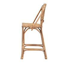 Neola Tropical Rattan Bar Stool 18"W x 22"D x 44.5"H