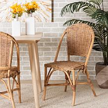 Neola Tropical Rattan Dining Chair 18"W x 20.75"D x 34.25"H