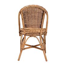 Neola Tropical Rattan Dining Chair 18"W x 20.75"D x 34.25"H