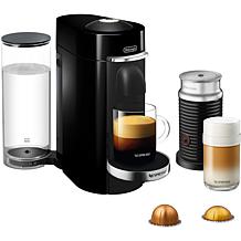 Nespresso VertuoPlus Black Single-Serve Machine w/Aeroccino Frother