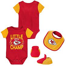 Newborn & Infant Red/Yellow Kansas City Chiefs Too Much Love Two-Piece  Bodysuit Set