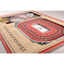 NHL Chicago Blackhawks 3-D Stadium Views Picture Frame