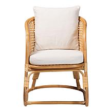 Niko Natural Rattan Arm Chair with Cushions