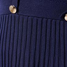 Nina Leonard 3/4-Sleeve Fit-and-Flare Sweater Dress