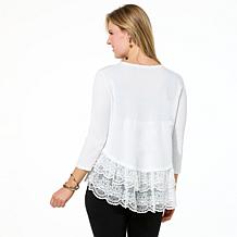Nina Leonard 3/4-Sleeve Sweater Knit Bolero
