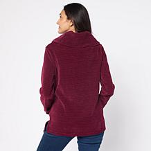 Nina Leonard Cowl Neck Chenille Sweater Tunic