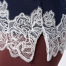 Nina Leonard Elbow-Sleeve Scoop-Neck Sweater