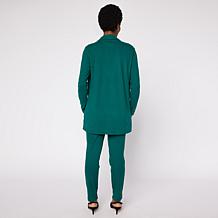 Nina Leonard Rib Knit Cardigan, Tank and Pant 3-piece Set