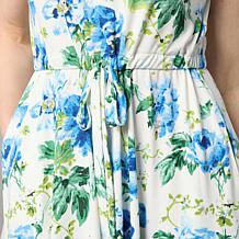 Nina Leonard Scoop-Neck Sleeveless Midi Dress