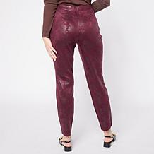 Nina Leonard Scuba Knit Narrow Leg Trouser Printed Pant