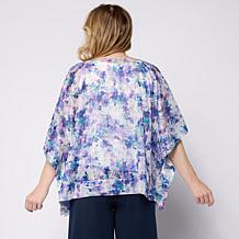 Nina Leonard Sparkle Printed Kimono Top