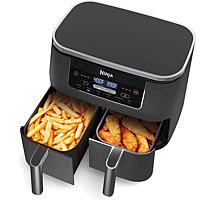 Ninja Foodi 8-Quart  6-in-1 DualZone Air Fryer with Racks & Kebabs