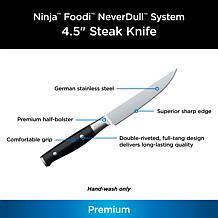 Ninja K32004 Foodi NeverDull System 4-Piece Steak Knife Set, Premium