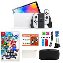 Nintendo Switch OLED in White with Accessory Kit and Voucher