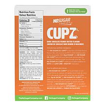 No Sugar Company 60-count Cupz - Drk Choc Peanut Butter - AS Ships 2/9