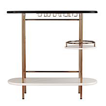 Nondelle Wine/Bar Table with Glassware Storage