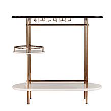 Nondelle Wine/Bar Table with Glassware Storage
