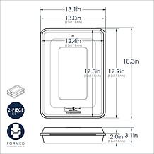 Nordic Ware High Sided Sheet Cake Pan with Lid