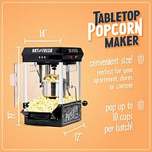 Nostalgia KPM220BK Vintage 2.5-oz Tabletop Kettle Popcorn Maker, Black