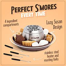 Nostalgia NLSM4BR Indoor Electric Stainless Steel S'mores Maker wit...