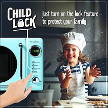 Nostalgia NRMO7AQ6A Retro 0.7 CuFt 700-Watt Countertop Microwave, Aqua
