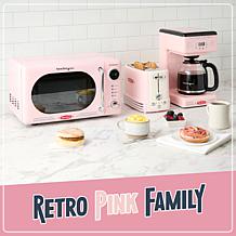 Nostalgia NRMO7PK6A Retro 0.7 CuFt 700-Watt Countertop Microwave, Pink