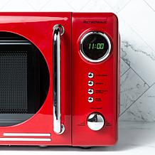 Nostalgia NRMO7RD6A 0.7 CuFt 700-Watt Countertop Microwave, Retro Red