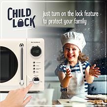 Nostalgia Retro 0.7 Cubic Foot 700-Watt Microwave Oven Ivory
