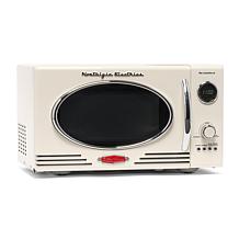 Nostalgia Retro 0.9 Cu. Ft. 800-Watt Countertop Microwave Oven - Ivory