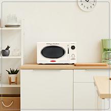 Nostalgia Retro 0.9 Cu. Ft. 800-Watt Countertop Microwave Oven - Ivory