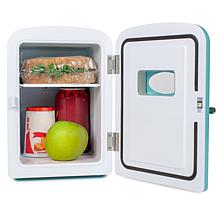 Nostalgia Retro 6-Can Cooling and Heating Refrigerator in Aqua