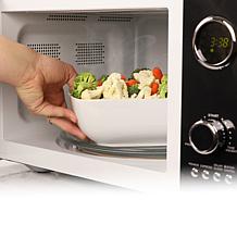 Nostalgia Retro 800-Watt Countertop Microwave Oven in Black