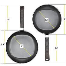 Not A Square Pan 2-piece Nonstick Frypan Set - 8", 9.5"