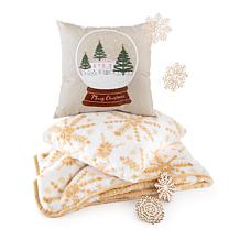 Novogratz Holiday in a Box Throw and Pillow Set