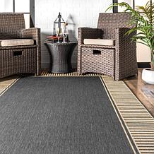 nuLOOM 3' 6" x 5' Asha Simple Border Indoor/Outdoor Area Rug