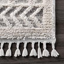 nuLOOM 4' x 6' Ansley Moroccan Lattice Tassel Area Rug 