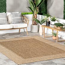 nuLOOM 4' x 6' Asha Simple Border Indoor/Outdoor Area Rug